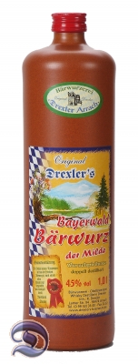 Bayerwald Bärwurz 45% vol 1 Liter Tonkrug*