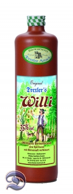 Drexlers Willi - Williams Birnenbrand mit Birnensaft 35% vol 0,7 Liter Tonkrug*