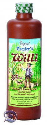 Drexlers Willi - Williams Birnenbrand mit Birnensaft 35% vol 0,35 Liter Tonkrug*
